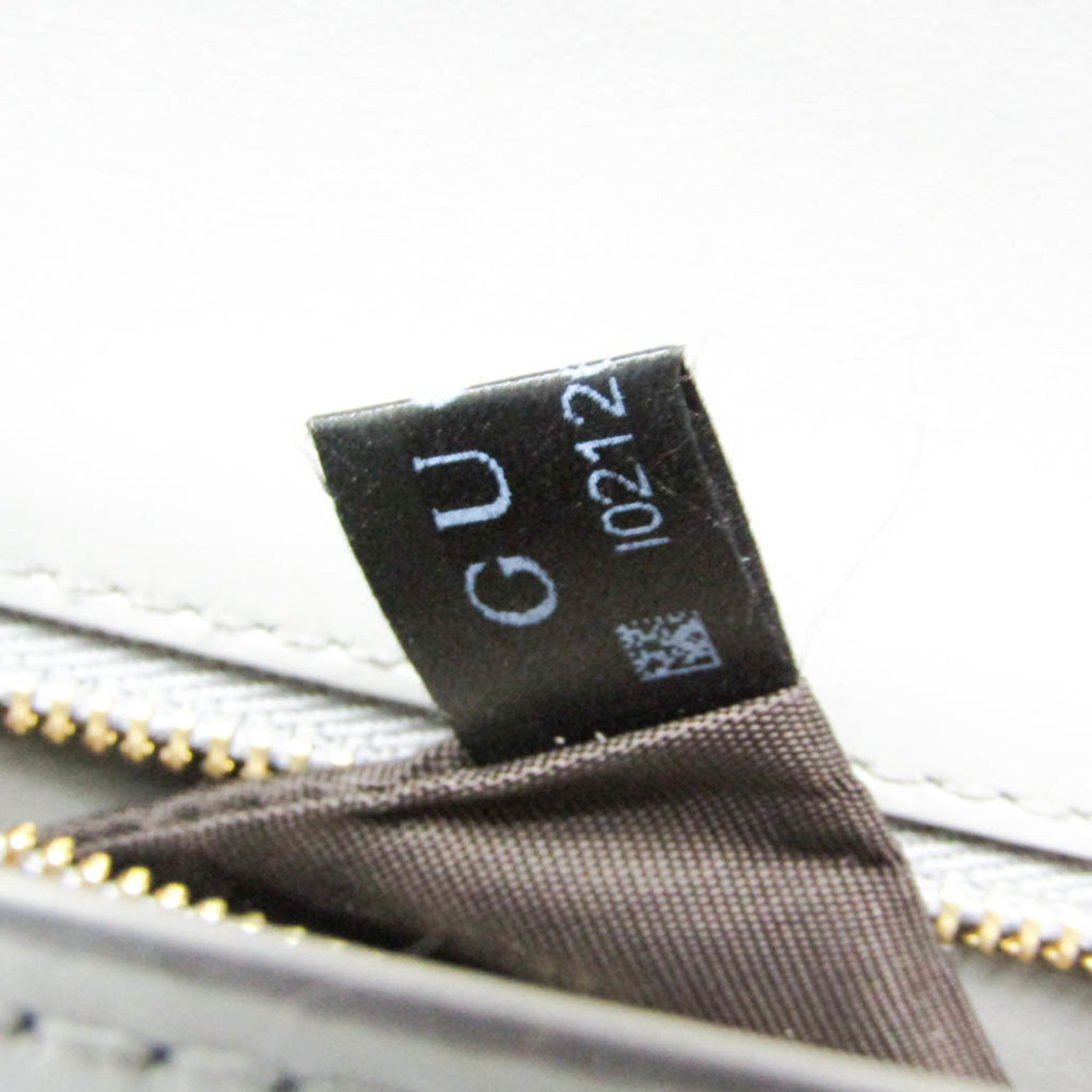 GUCCI Authentic Gray Leather Sylvie Shoulder Bag - Picture 15 of 16